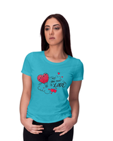 Women's Valentine Tshirt - Main Product View - All You Need Is Love Design by GleeSpace